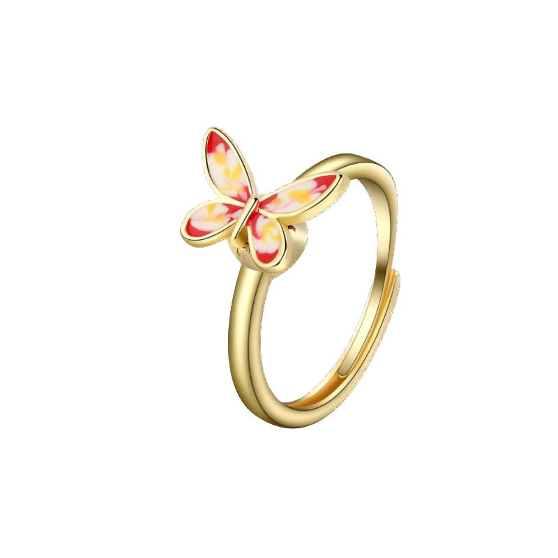 Bague papillon réglable pour soulager le stress pour femme
