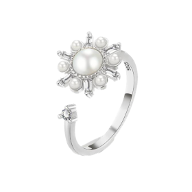 Bague rotative anti stress - Fleur apaisante Bague rotative anti stress - Fleur apaisante