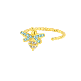 Bague rotative anti stress - Fleur paisible Bague rotative anti stress - Fleur paisible