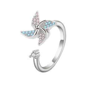 Bague rotative anti stress - Fleur calme Bague rotative anti stress - Fleur calme