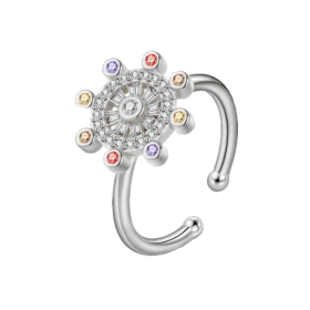 Bague rotative anti stress - Fleur sereine Bague rotative anti stress - Fleur apaisante