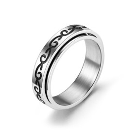 Bague anti stress anneau tournant - Chainette Bague anti stress anneau tournant - Chainette
