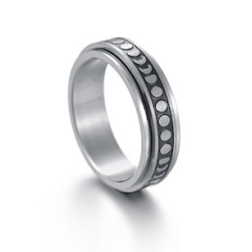 Bague anti stress anneau tournant - 12 Lunes Bague anti stress anneau tournant -  Vintage