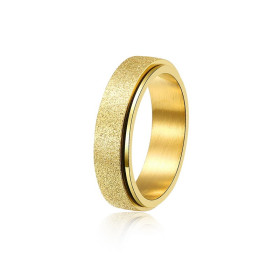 Bague anti stress anneau tournant - Or Bague anti stress anneau tournant - Or