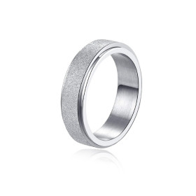 Bague anti stress anneau tournant - Argent Femme Bague anti stress anneau tournant - Argent Femme