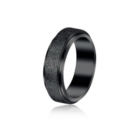 Bague anti stress anneau tournant - Noir Femme Bague anti stress anneau tournant - Noir Femme