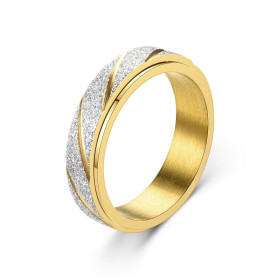 Bague anti stress anneau tournant - Femme Or Bague anti stress anneau tournant - Femme Or