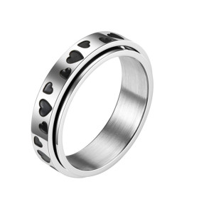 Bague anti stress anneau tournant - Couple Bague anti stress anneau tournant - Couple