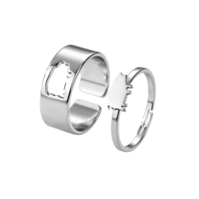 Bague de promesse amitié - Cochon Bague de promesse amitié - Cochon argent