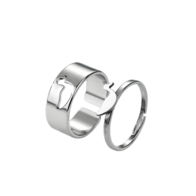 Bague de promesse amitié - Canard Bague de promesse amitié - Canard argent