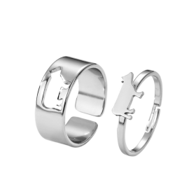 Bague de promesse amitié - Vache Bague de promesse amitié - Vache argent