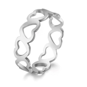 Bague Cœurs Multiples - Argent Bague Cœurs