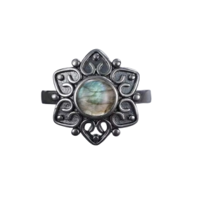 Bague de Labradorite Argent - Soleil