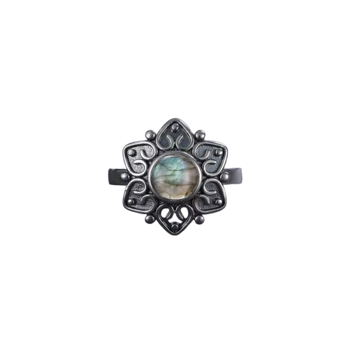 Bague Pierre de Labradorite Soleil