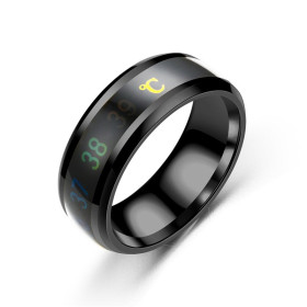 Bague intelligente thermomètre - Noir Bague intelligente thermomètre Noir