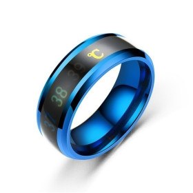 Bague intelligente thermomètre - Bleu Bague intelligente thermomètre Bleu