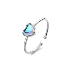 Bague Pierre de Lune Coeur Bague Pierre de Lune Coeur