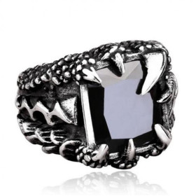 Bague Gothique Cristal : Noir Bague Gothique Cristal  Noir