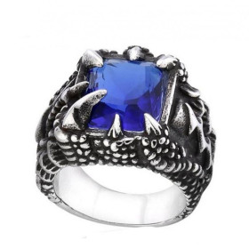 Bague Gothique Cristal : Bleu Bague Gothique Cristal Bleu