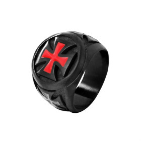Bague Templier Croix Rouge Bague Templier Croix Rouge