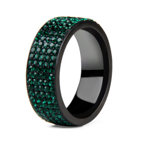 Bague Noir Strass - Vert Bague Noir Strass Vert