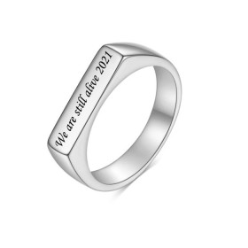 Bague Personnalisable Femme - Argentée Bague Personnalisable Femme Argentée
